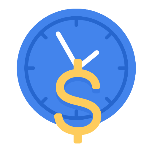 Business, hour, part time, pay, rate, time icon